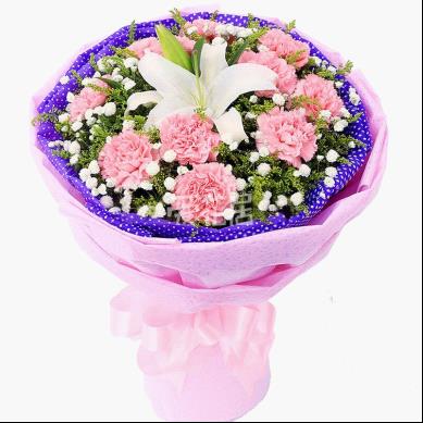 女性朋友生日送康乃馨